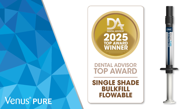 Venus Bulk Flow ONE wins 2025 Dental Advisor Top Award 